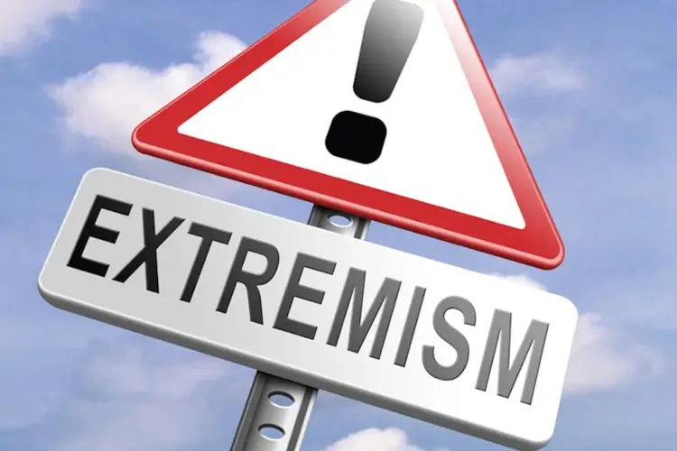 Extremism warning sign